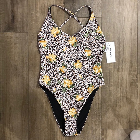 Hurley Other - NWT! - HURLEY ‘Jungle Cat’ Cheeky Moderate One-Piece Swim Suit